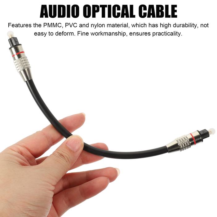 Digital for DVD CD Optical Audio Cable -plated Digital Audio Cable Connector Durable 0.2m*2