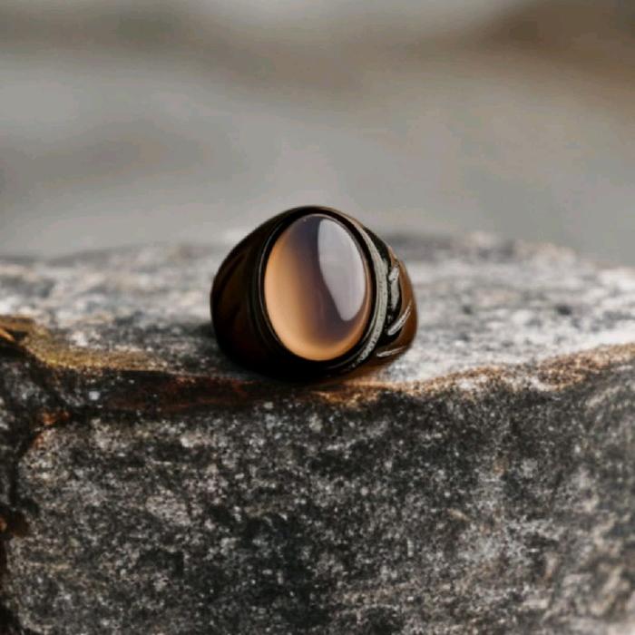 Cincin Titanium Lembu Sekilan berkharisma dan elegan Rings Batu