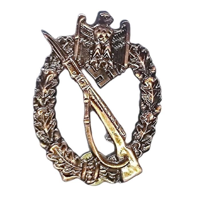 PROMO!! WW2 WWII German Reproduction Pin Infanterie Sturmabzeichen Perunggu & Perak STOK TERBATAS!!