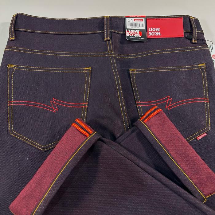 LIGHTBORN - Straight Jeans Loose Denim Selvedge Pria 16Oz