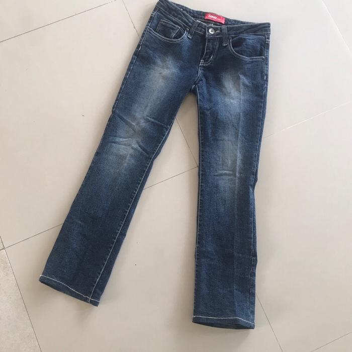 Logo Jeans Denim Wanita Second Thrift Preloved Celana Panjang