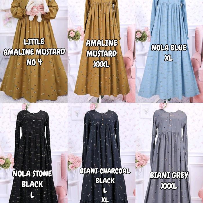 DITSY NIGHTGOWN-Bahan Adem untuk Wanita Dewasa -  Nyaman Bumil Menyusui, Pesta, Lebaran, Gamis, Rema
