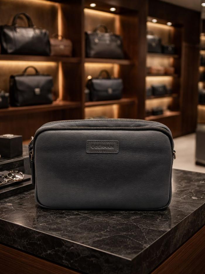 Tas Clutch Pria OBERMAIN Kulit Asli – Dompet Tangan Formal Berkelas
