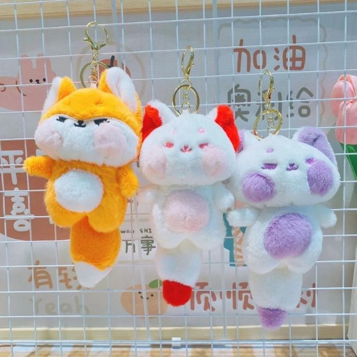gantungan kunci tas boneka lucu fox rubah lucu/ keychain bagcharm murah viral