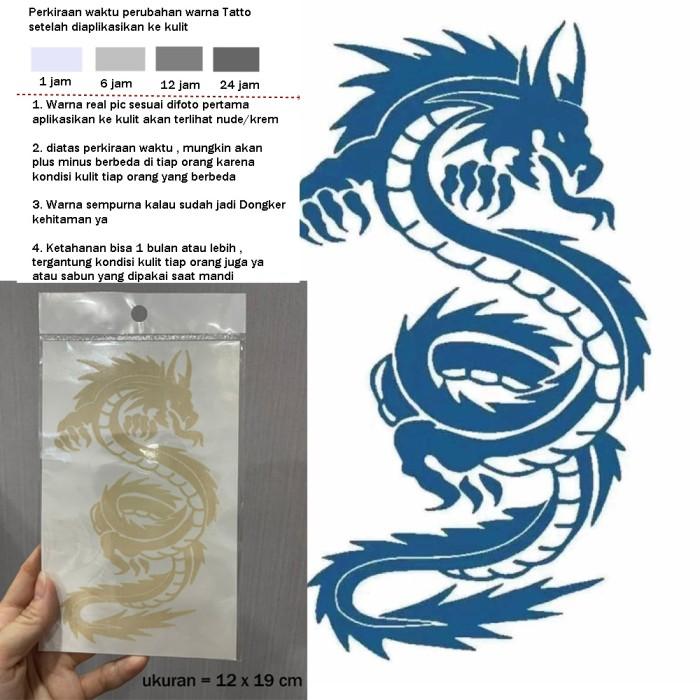 Sticker Tattoo Temporary Tattoo Naga Tahan Lama