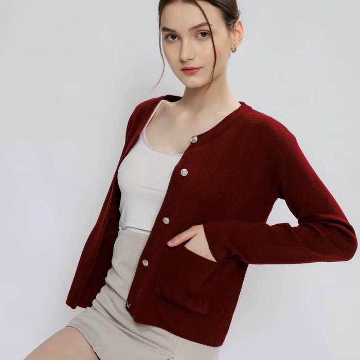 CARDIGAN RAJUT WANITA NADEEN KNITWEAR Panjang Outer Atasan Tebal Crop Sweater Baju Kardigan Top Hita