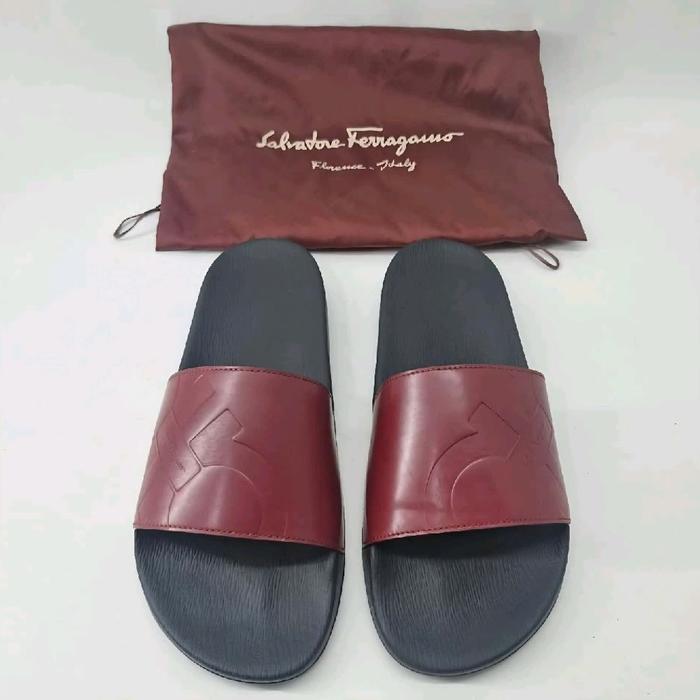 BNWB Salvatore Ferragamo Groove Gancini Slide Sandal Original