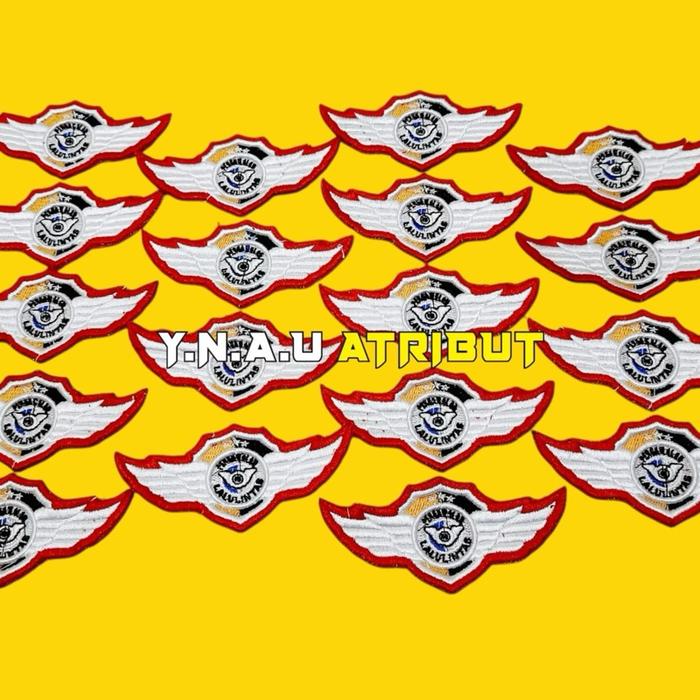 Y.N.A.U. Atribut PDL pengamanan lalu lintas Polri Bordir Timbul Exclusive Kain Komputer 3D untuk Keb