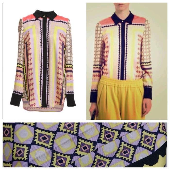 LILY satin print shirt preloved