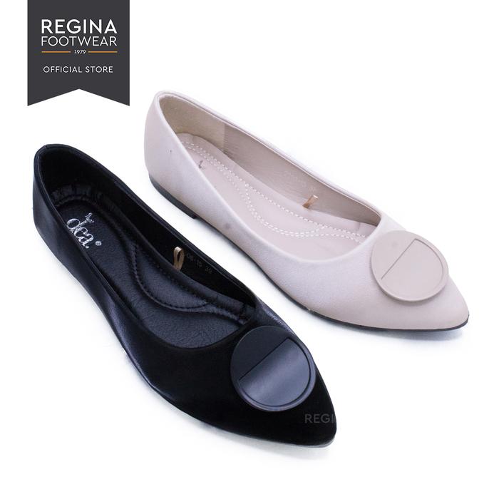 DEA Sepatu Pantofel Flat 2306-15 Size 36/41 Black Pink Shoes Wanita