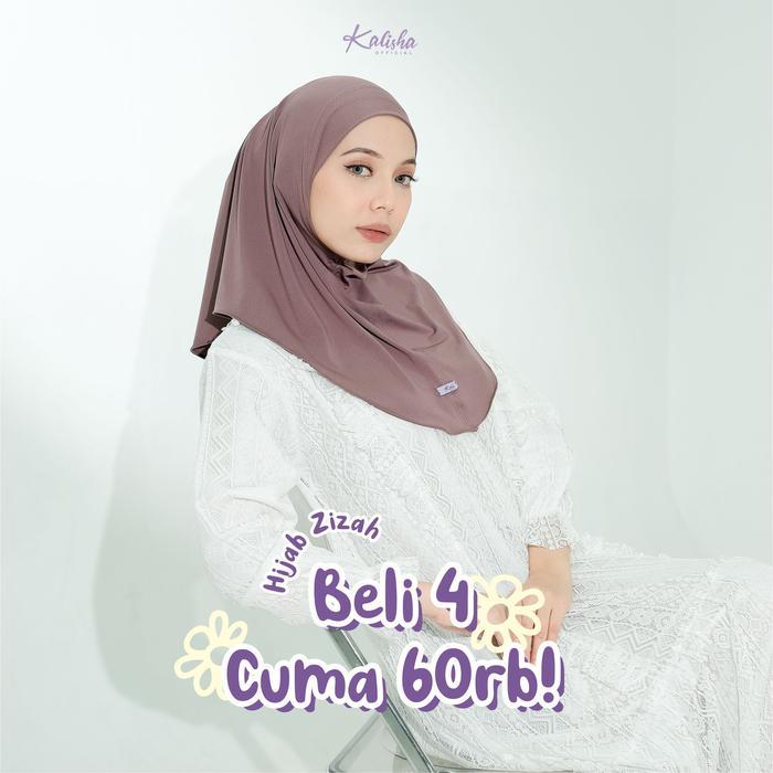 Paket Super Hemat Hijab Instan Zizah 4pcs 60K Kerudung Bergo Wanita Daily Olahraga Kalishaofficial P