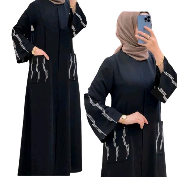 ABAYA BORDIR JETBLACK ZAITUN