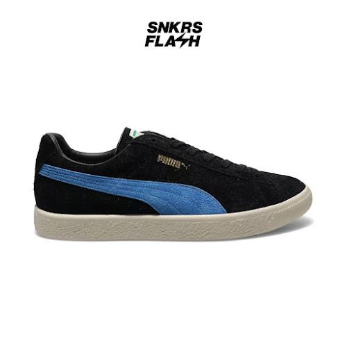 Sepatu Sneakers Pria PUMA SUEDE VTG MADE IN JAPAN ATMOS BLACK BLUE - 38630902