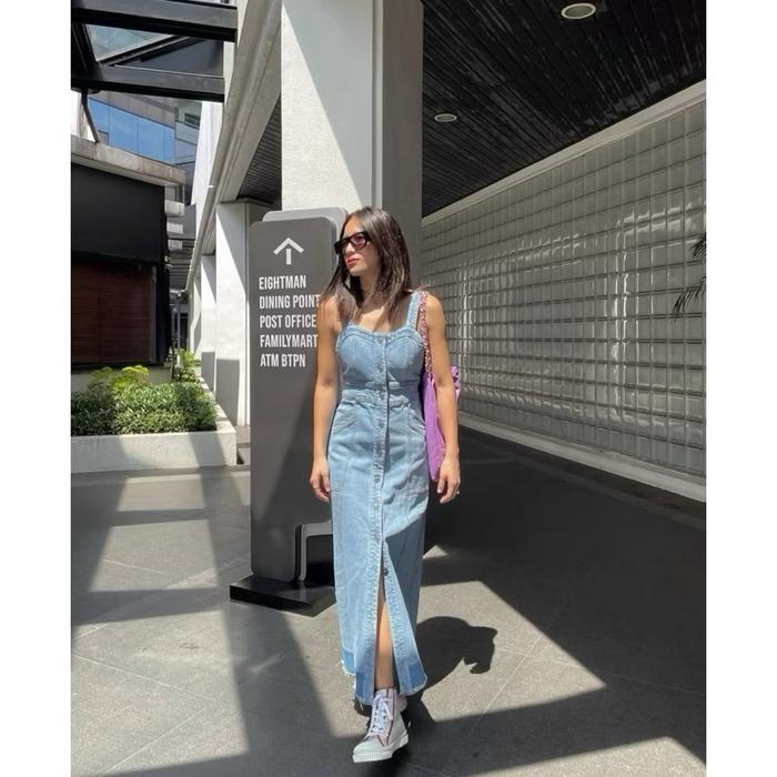 ￼MAGALI PASCAL - Overall Denim Dress Size S