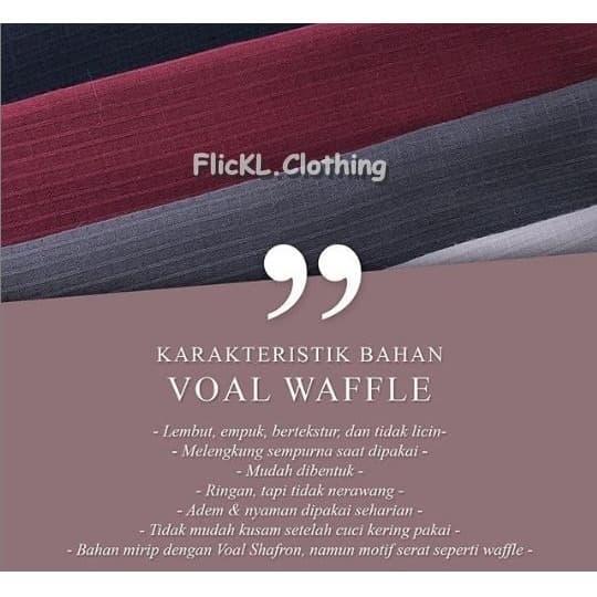 Bahan Kain Voal Waffle Kerudung Hijab Jilbab Pashmina Muslim Rollan