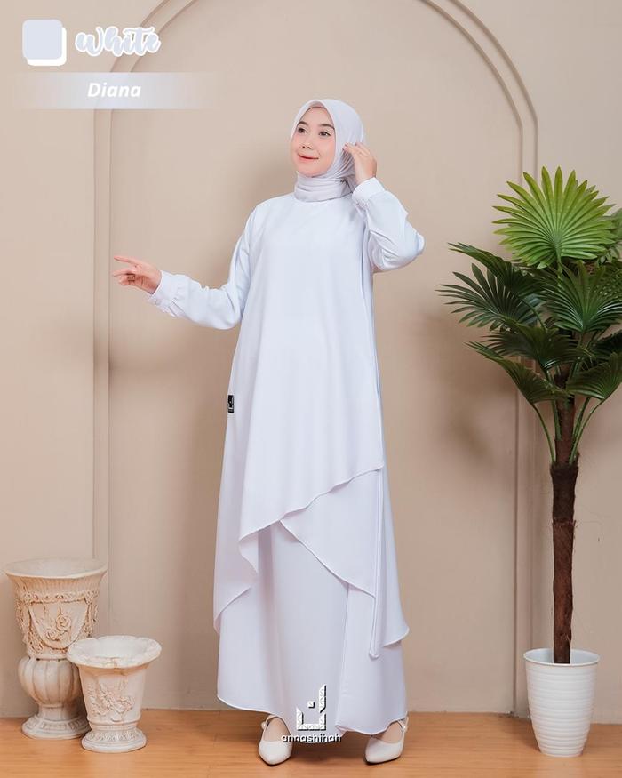 Set Tunik Rok Diana Set Exslusive Annasihah/set rok melayu/set rok tunik syar'i wanita muslimah Dewa