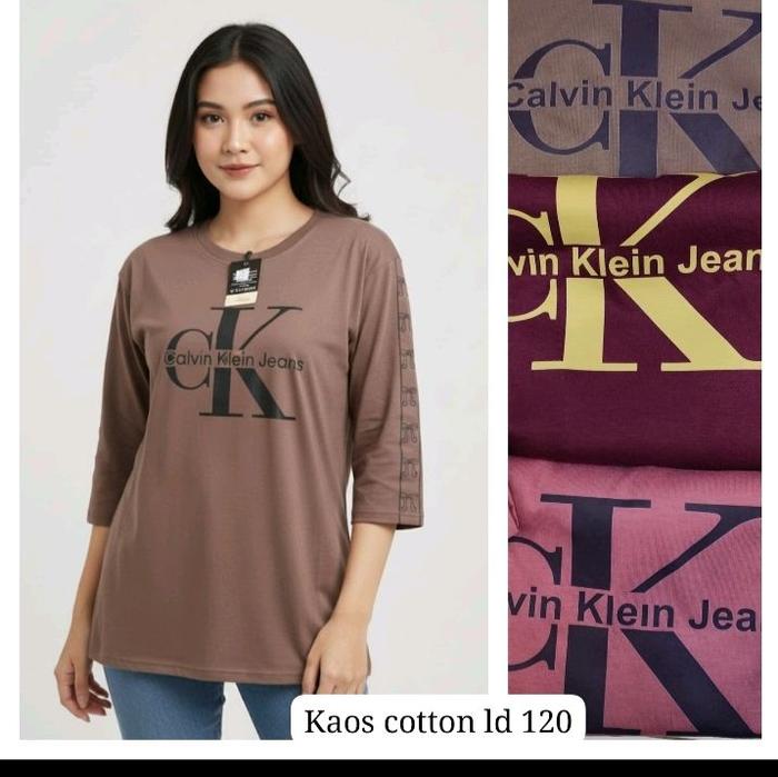 Calvin Klein Jeans Kaos Cotton Ld 120 Wanita Model Terbaru Bahan Nyaman Dan Tampilan Modern