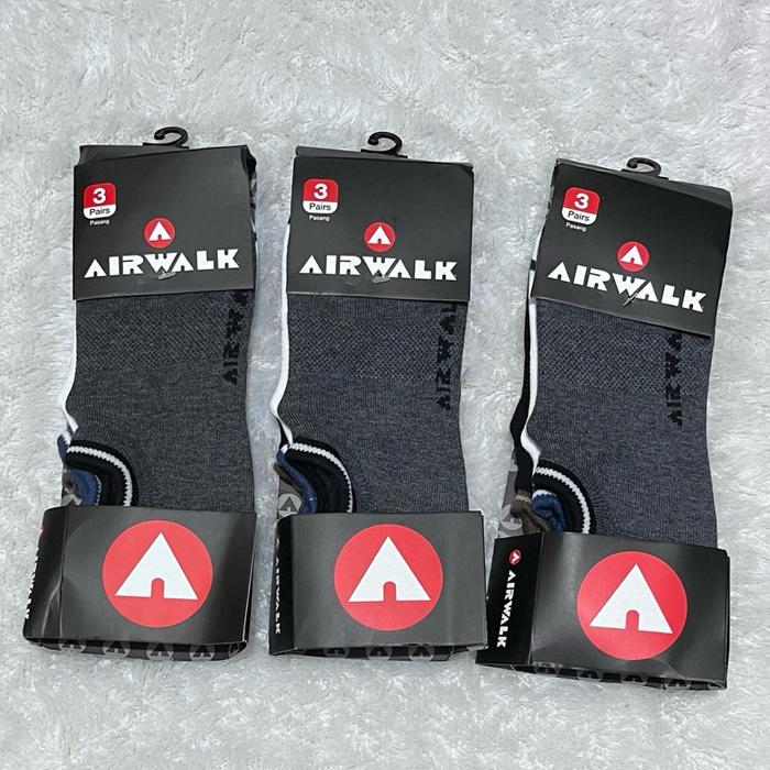 SALE ORIGINAL DISKON 70% Kaos Kaki Cowok Pria Airwalk Men's Low Cut Socks Multicolor