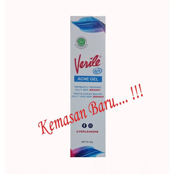 Verile Acne Gel 10 gr / menghilangkan jerawat aktif