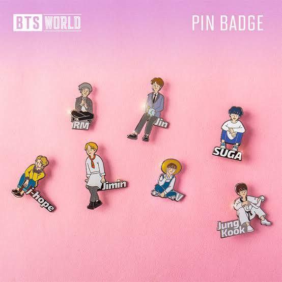 BTS World PIN Badge by Tiny TAN Official KPOP Merchandise Official