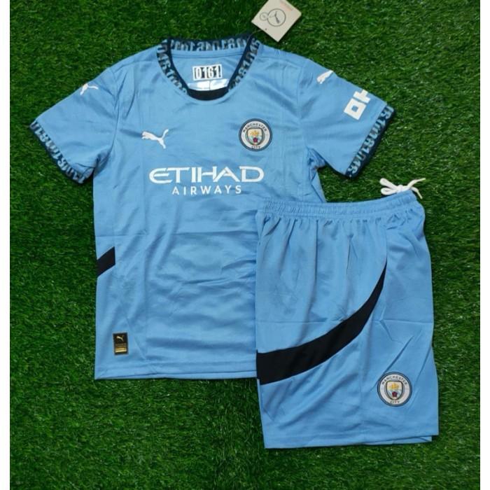 PREMIUM JERSEY BAJU BOLA ANAK/KIDS MANN CITY HOME NEW 2024/2025 IMPORT HIGH QUALITY - JERSEY BOLA AN