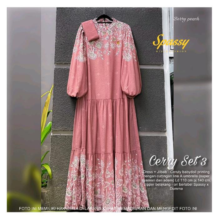 spassy gamis original produk spassy gamis lebaran gamis set hijab