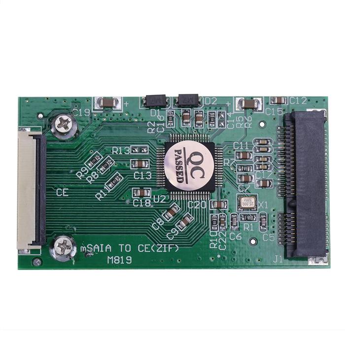 1 Pc Mini Sata Msata Pci-E Ipod Ssd To 40-Pin 1.8-Inch Zif Ce