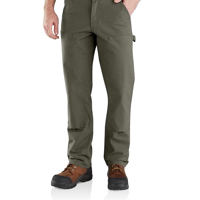 CARHARTT Carpenter Double Knee Relaxed Fit 12Oz Pants Dark Moss Green