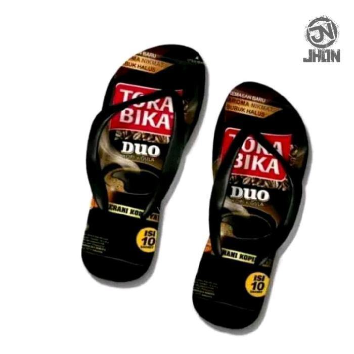 PROMO!!! Sandal japit pria dewasa  motif kopi terbaru//sandal pecinta kopi trend - torabika, 38