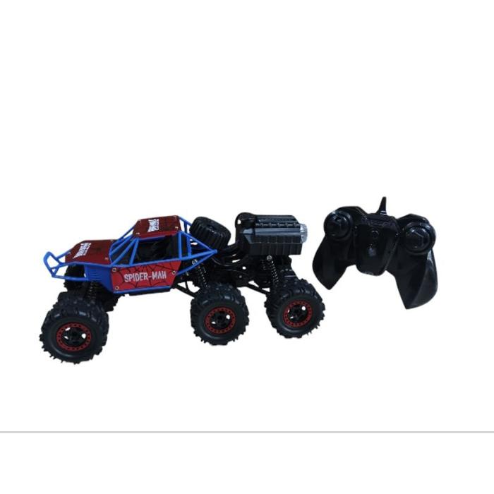 Mainan Mobil Remot Control Spiderman Roda 6 Keluar Asap Rc Mobil Spiderman