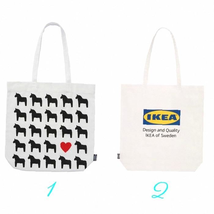Tas Ikea / Tas Katun Putih Logo Ikea Bag / Totebag Ikea | Kekinian