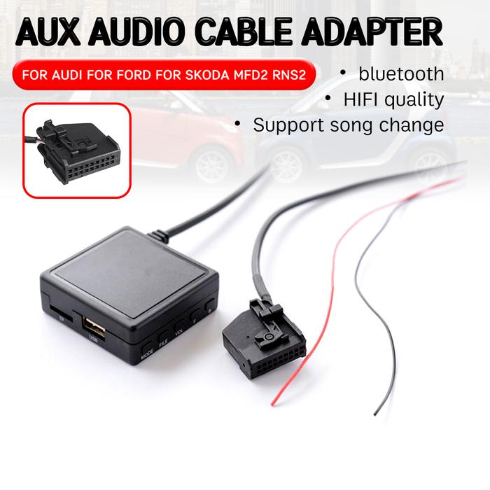 Kabel Penerima Aux Bluetooth dengan USB, Adaptor Aux Bebas Genggam