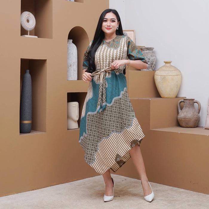 Sumilirbatik - Tunik Lancip Batik Wanita Kekinian Baju Kantor Wanita  Dress Dewasa Katun