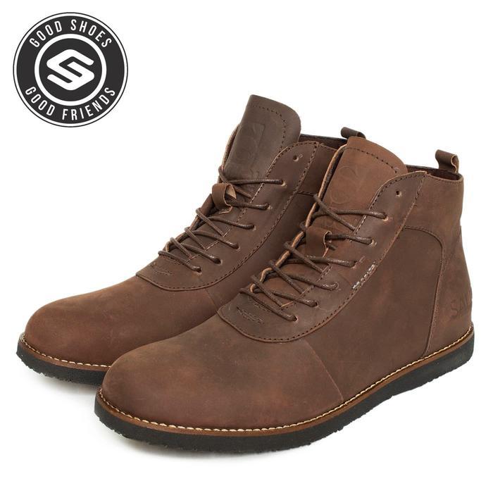 Ada SEPATU SAUQI BRODO COKLAT BOOTS SEPATU FORMAL PRIA KULIT ASLI