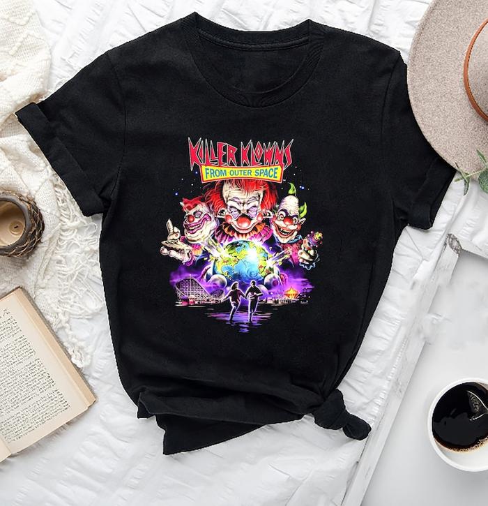 Kaus Film Horor Klowns Pembunuh dari Luar Angkasa, Kaus Poster Film Horor, Kaus Penggemar Film Horor