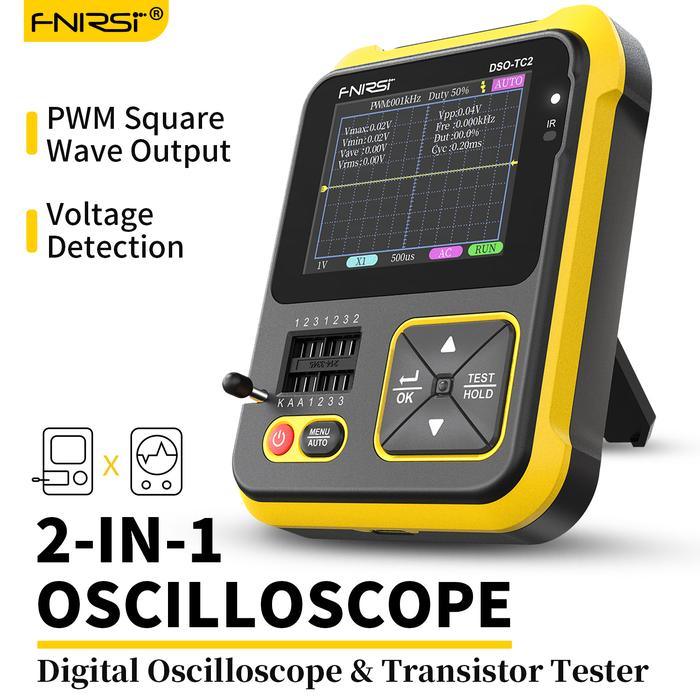 FNIRSI DSO-TC2 Digital Oscilloscope Transistor Tester 2-in-1 PWM