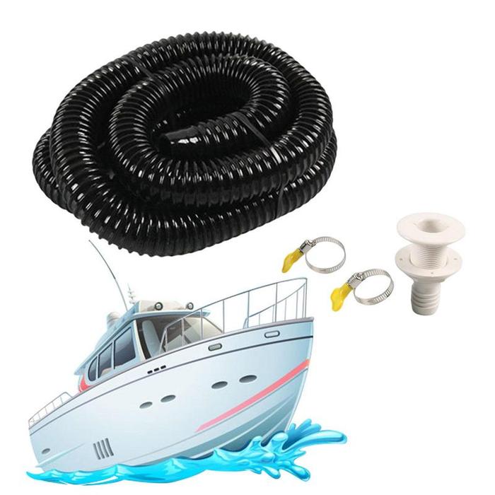 Bilge Pump Installation Kit Flexible PVC Drainage Pipe Hose Flexible