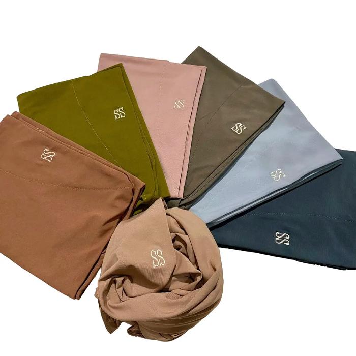 Bergo instan bergo malay bordir SS Sisesa hijab instan Jersey Kerudung instan