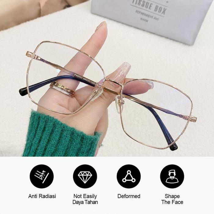kacamata P9500T pria wanita gratis lensa antiradiasi,Blueray,Photocromic,Bluecromic.plus(+1.00 s/d +