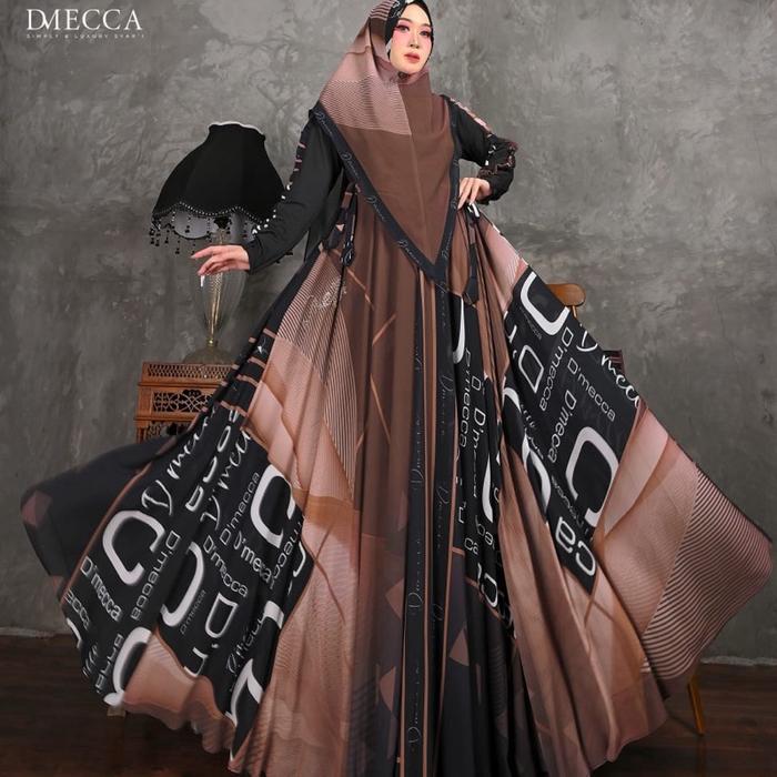 HALEEZA SERIES||D’MECCA SYARI||GAMIS CERUTY PRINTING PREMIUM SET JILBAB KHIMAR||BUSUI WUDHU BUMIL F