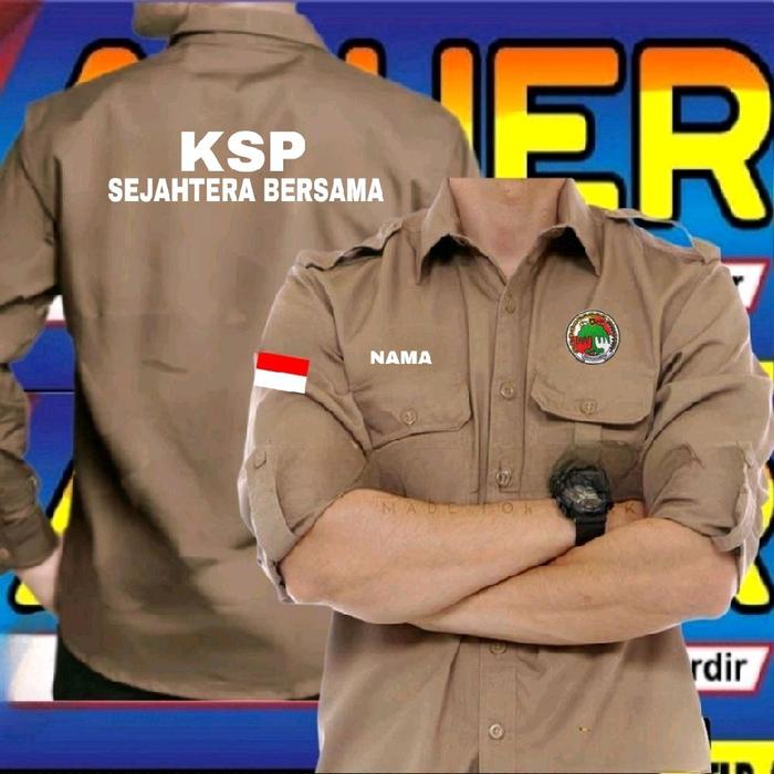 ready warna coklat Kemeja koperasi baju koperasi seragam koperasi pdh koperasi pdl koperasi baju ker