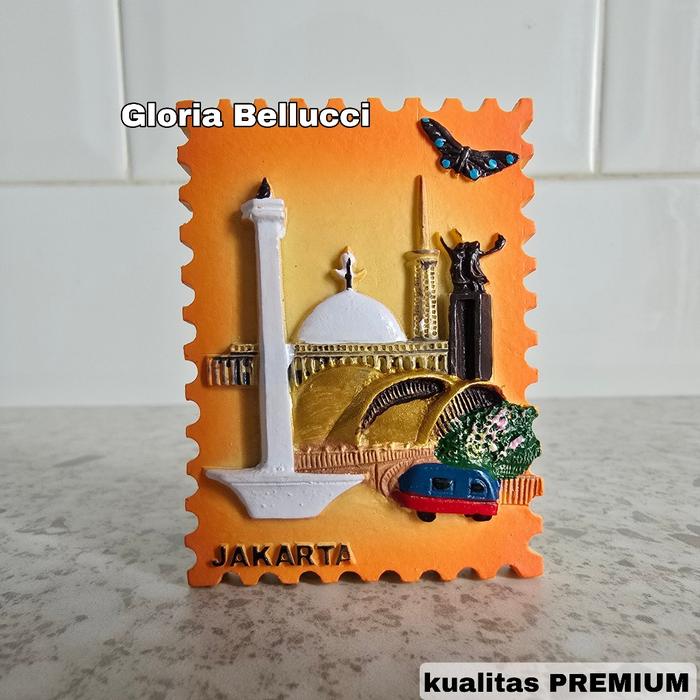 SOUVENR OLEH2 TEMPELAN MAGNET KULKAS NEGARA INDONESIA MONAS JAKARTA PRANGKO