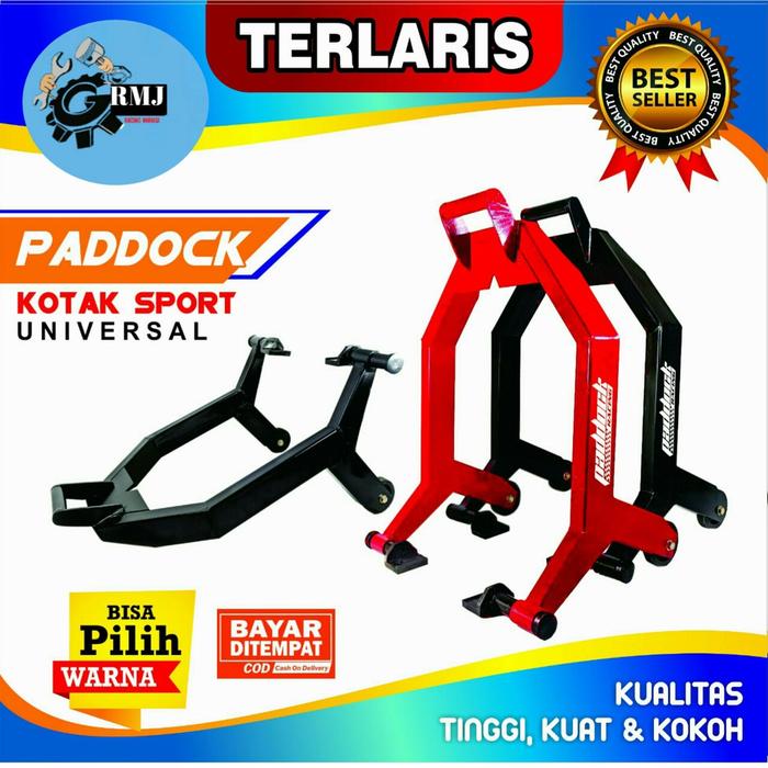 Standar paddock pedok besi kotak motor sport warna ninja 250 fi Cbr15 Cbr150r R25 moge Universal