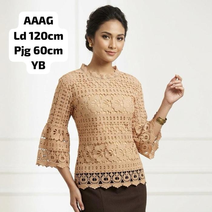 Blus brokat terbaru atasan wanita premium  baju brokat jumbo