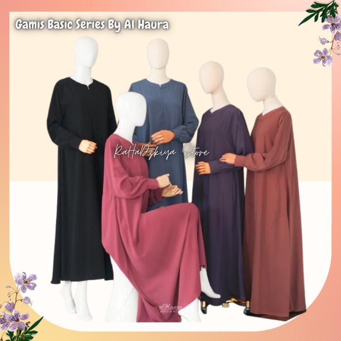 Gamis Muslim Wanita Basic Series by Al Haura - Model Dewasa - Dress