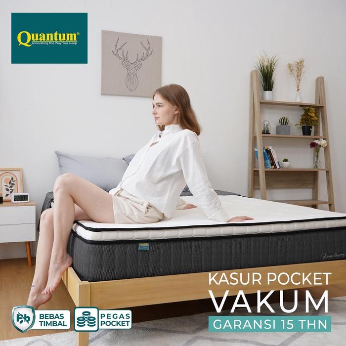 Kasur Pocket Vakum Quantum - Bonus Sprei & Bantal
