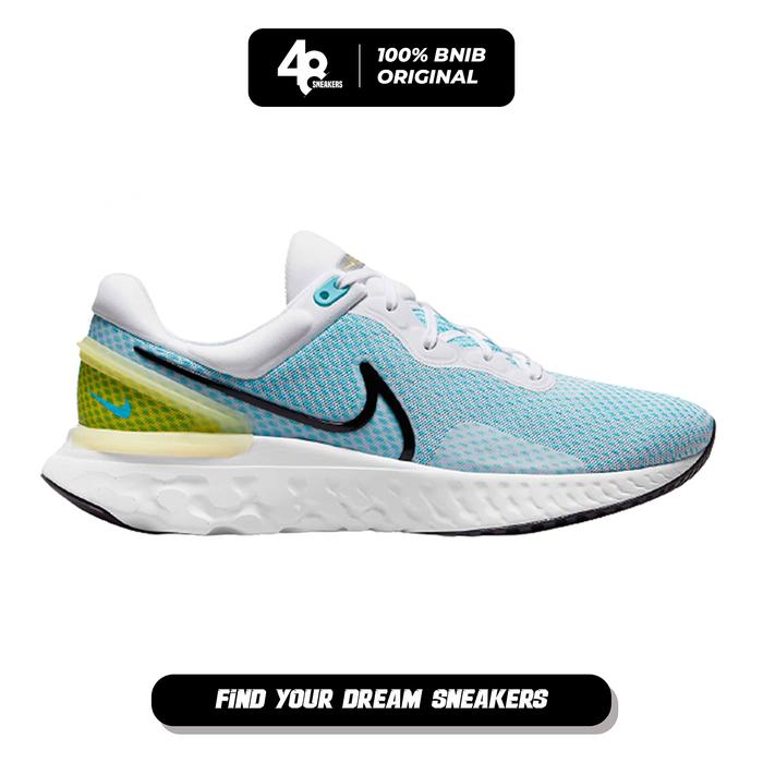 Sepatu Lari Pria Nike React Miler 3 Chlorine Blue (DD0490-100) Original
