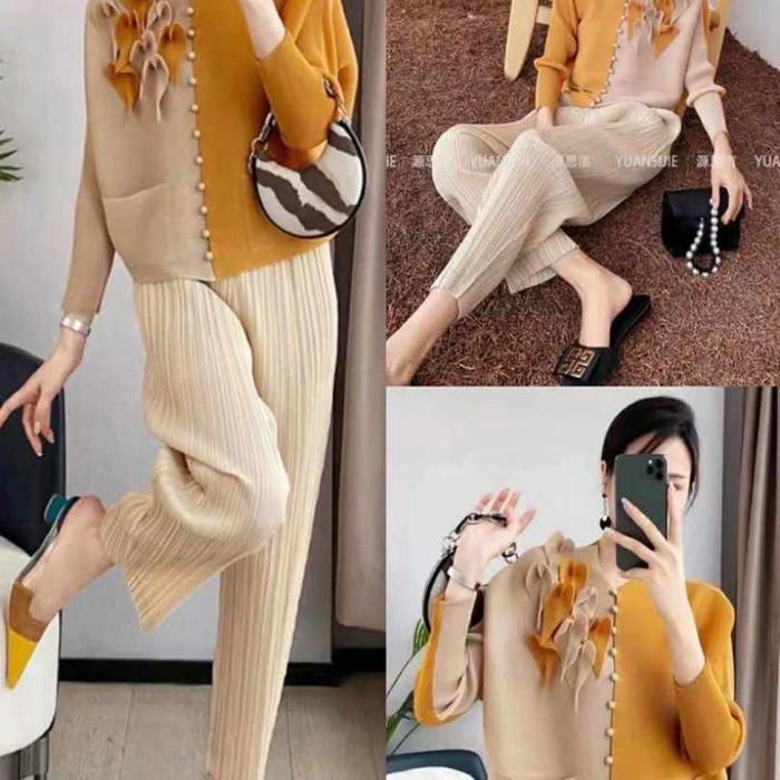 Setelan Pone Wanita Import dengan Celana