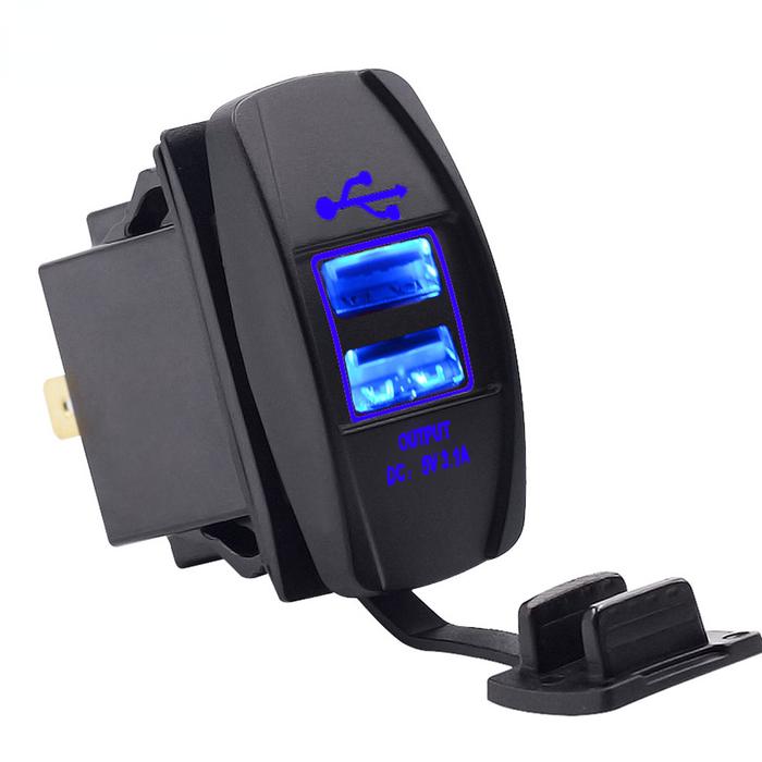 Universal  3.1A LED Car Charger Waterproof Dual USB Port Charger
