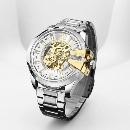 Jam Tangan Pria BELLEDA 9473 Rantai Sakelton Otomatis Anti air Fashion Mewah Populer
